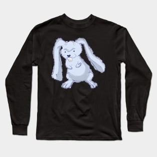 Blue evil cute rabbit Long Sleeve T-Shirt